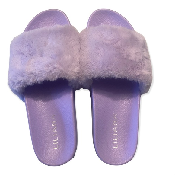 Liliana | Shoes | Liliana Faux Fur Platform Slippers | Poshmark